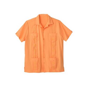 KingSize Men's Big & Tall Short-Sleeve Guayabera Shirt