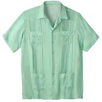 KingSize Men's Big & Tall Short-Sleeve Guayabera Shirt