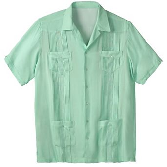 KingSize Men's Big & Tall Short-Sleeve Guayabera Shirt
