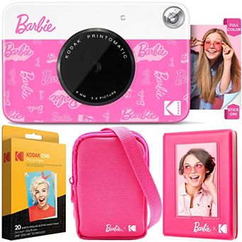 Kodak x Barbie Printomatic Instant Print Camera, Case, Photo Album, Zink Paper (20 Sheets) & More