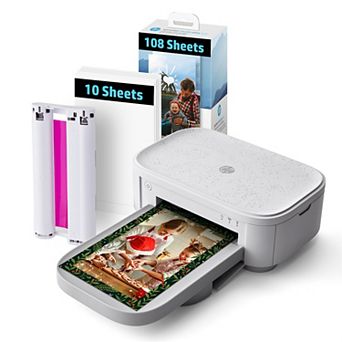HP Sprocket Studio Plus 4x6 Wireless Instant Photo Printer 118 Sheets & Cartridge Bundle