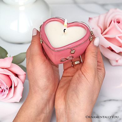 Heart Shaped Eternal Love Candle, Gift with Pendant for Her
