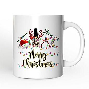 Nail Tech Buffalo Plaid Christmas Mug, Pedicure Gift