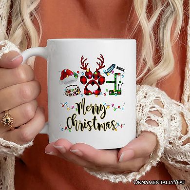 Cat Buffalo Plaid Christmas Mug, Cat Mom Gift