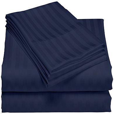 1200 Thread Count 100% Cotton Dobby Striped Sheet Set