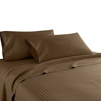 1200 Thread Count 100% Cotton Dobby Striped Sheet Set