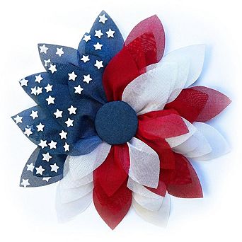 Rustic Burlap Patriotic Wreath