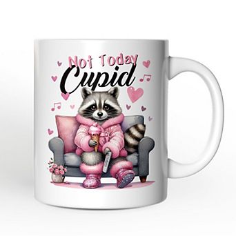 Valentines Snarky Racoon Mug, Not Today Cupid, Sarcastic Funny Racoon Lover Gift