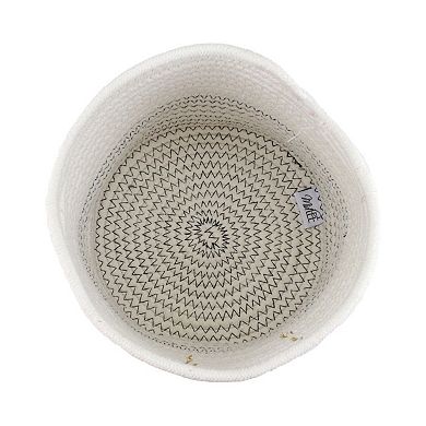 Midlee Rope Dog Toy Basket With Blank Label