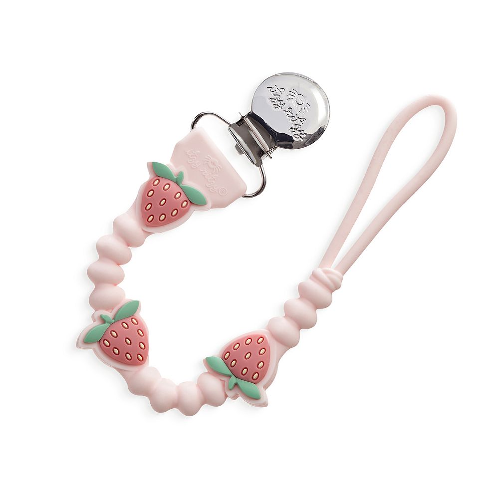 Itzy Ritzy Strawberry Sweetie Strap Plus Pacifier Clip