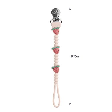 Itzy Ritzy Strawberry Sweetie Strap Plus Pacifier Clip
