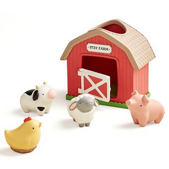 Itzy Ritzy Farm 4 pc Playset with Barn and Animal Figures