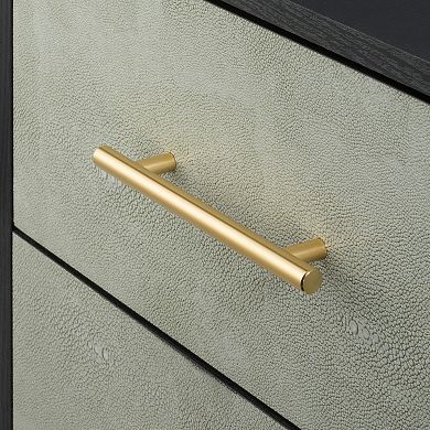 Sango Faux Shagreen Two-Drawer Nightstand