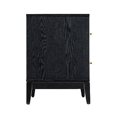 Sango Faux Shagreen Two-Drawer Nightstand