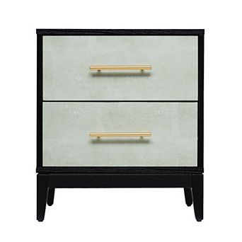 Sango Faux Shagreen Two-Drawer Nightstand