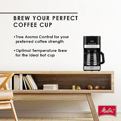 Melitta Aroma Tocco™ 10-Cup Drip Coffee Maker with Glass Carafe and Touch Control Display