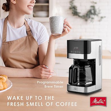 Melitta Aroma Tocco™ 10-Cup Drip Coffee Maker with Glass Carafe and Touch Control Display