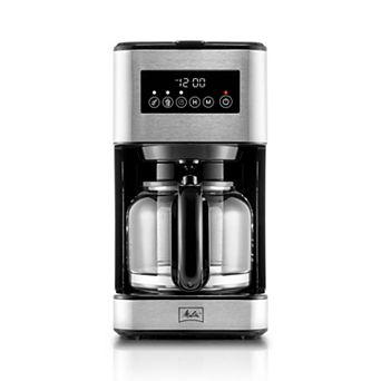 Melitta Aroma Tocco Plus 12 cup Hot and Iced Drip Coffee Maker with Glass Carafe and Touch Control Display
