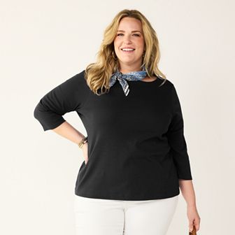 Plus Size Croft & Barrow® Boatneck Top