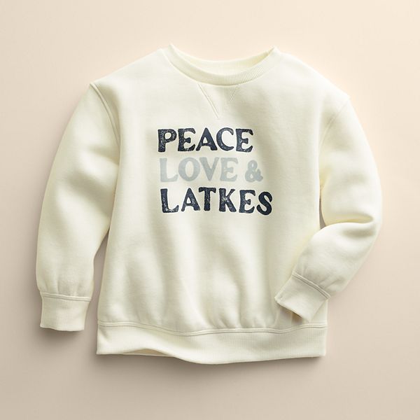 Baby & Toddler Little Co. by Lauren Conrad Crewneck Pullover - Peace Love Latkes (NEWBORN)