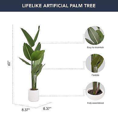 American Art Decor Artificial 60-in. Palm Tree Plant