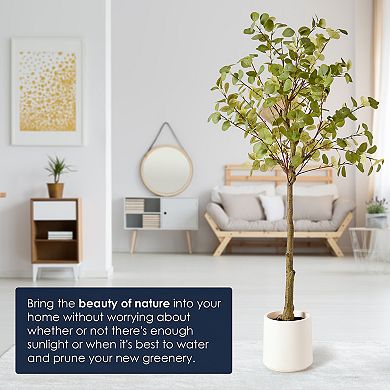 American Art Decor 60-in. Artificial Eucalyptus Tree Plant Floor Decor