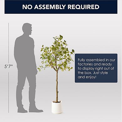 American Art Decor 60-in. Artificial Eucalyptus Tree Plant Floor Decor