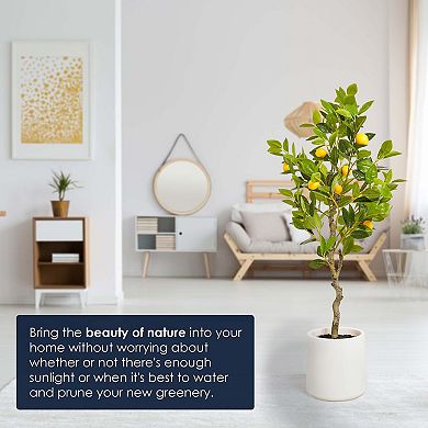 American Art Decor 48-in. Artificial Lemon Tree Plant Floor Decor