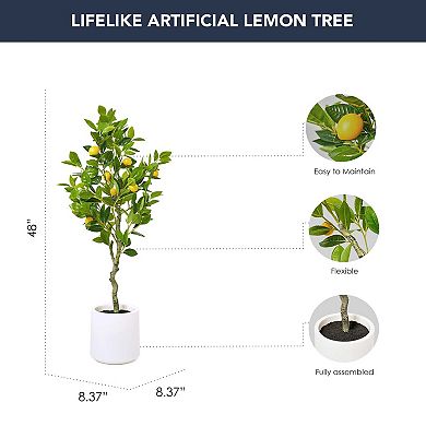 American Art Decor 48-in. Artificial Lemon Tree Plant Floor Decor