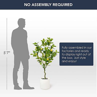 American Art Decor 48-in. Artificial Lemon Tree Plant Floor Decor