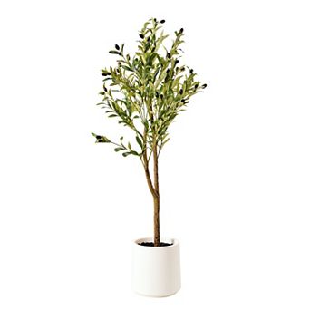 American Art Décor 48 in Artificial Olive Tree Floor Decor