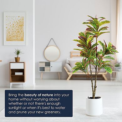 American Art Decor 48-in. Artificial Croton Tree Floor Decor