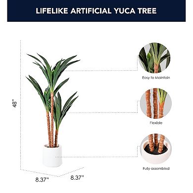 American Art Decor 48-in. Artificial Yuca Tree Plant Floor Decor