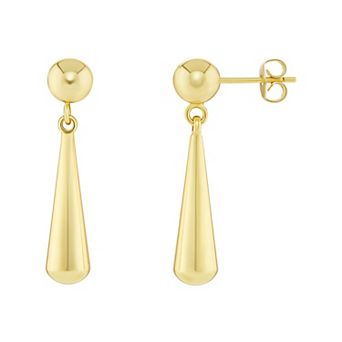 PRIMROSE Polished Ball Teardrop Earrings