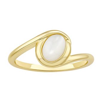 PRIMROSE Mother-of-Pearl Swirl Ring