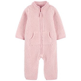 Baby Girl Carter's Sherpa Long Sleeve Jumpsuit