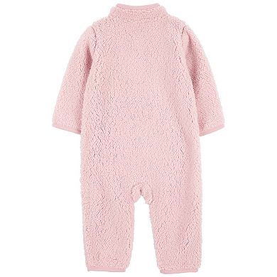 Baby Girl Carter's Sherpa Long Sleeve Jumpsuit