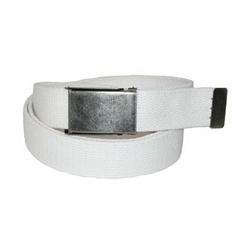 CTM Men's Big & Tall Fabric Belt with Nickel Flip Top Buckle