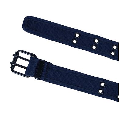CTM Kids 2 Hole Roller Buckle Canvas Belt