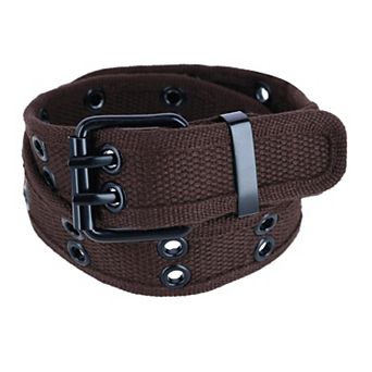 CTM Kids 2 Hole Roller Buckle Canvas Belt