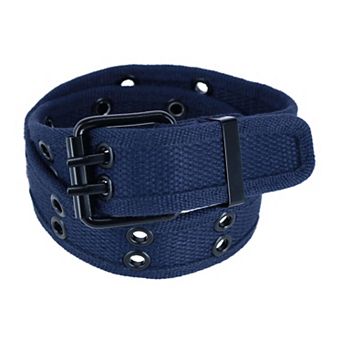 CTM Kids 2 Hole Roller Buckle Canvas Belt