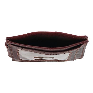 CTM Men's Leather Front Pocket Money Clip