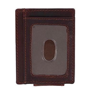 CTM Men's Leather Front Pocket Money Clip