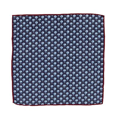CTM Men's Cotton Petite Flowers Bow Tie and Hanky Set