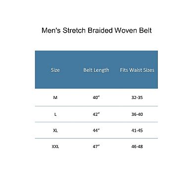 CTM Men's Stretch Braided Woven Belt