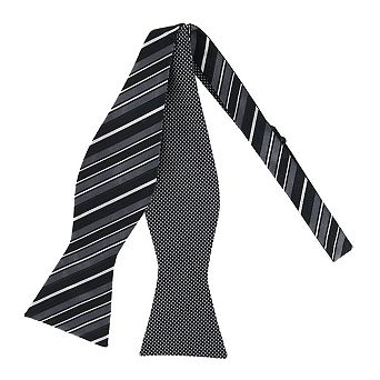 CTM Men's Silk Free Style Reversible Bow Tie
