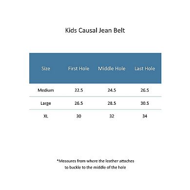 CTM Kids Smooth Leather Dress Belt