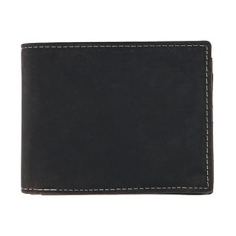 CTM Men's Leather Expandable Bill Slot Bifold Wallet