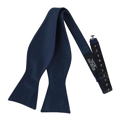 CTM Men's Free Style Satin Bow Tie