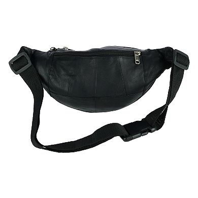 CTM Genuine Leather Multi Pocket Waist Pack